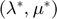 $(\lambda^*,\mu^*)$
