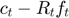 $c_t-R_tf_t$