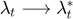 $\lambda_t \longrightarrow \lambda_t^*$