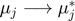$\mu_j \longrightarrow \mu_j^*$