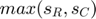 $max(s_R,s_C)$