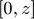 $[0,z]$