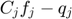 $C_jf_j-q_j$